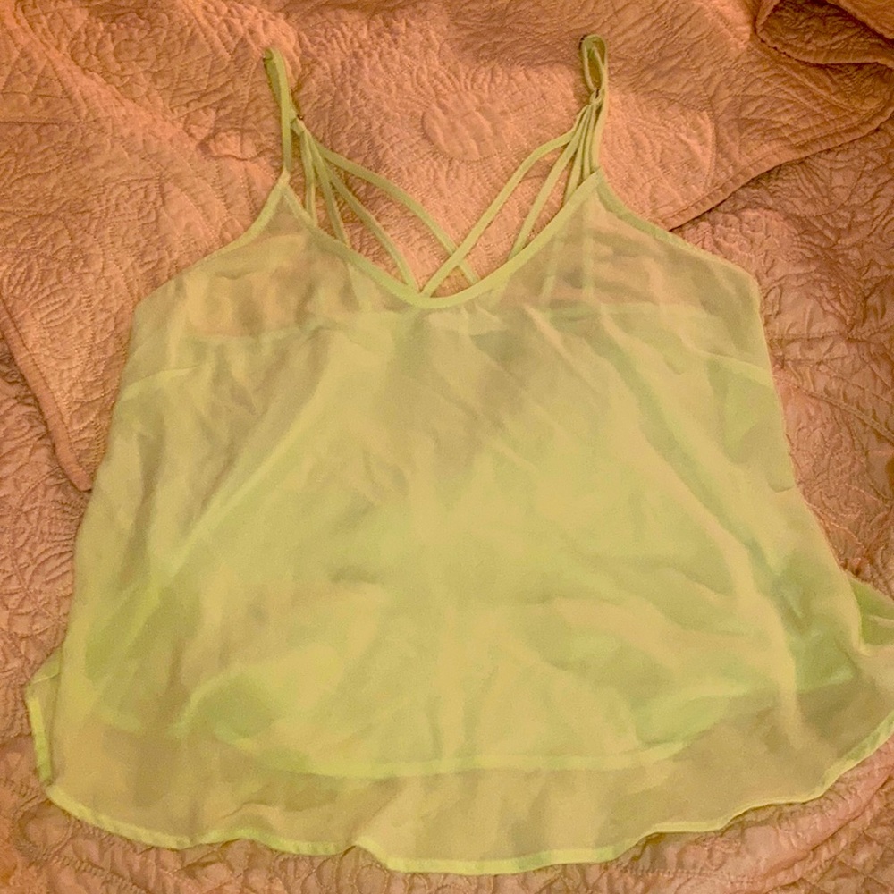 Yellow LUSH Strappy Back Tank